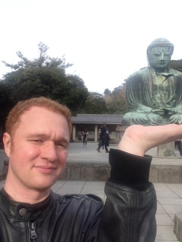 Me Holding the Daibutsu in the Palm of My Hand