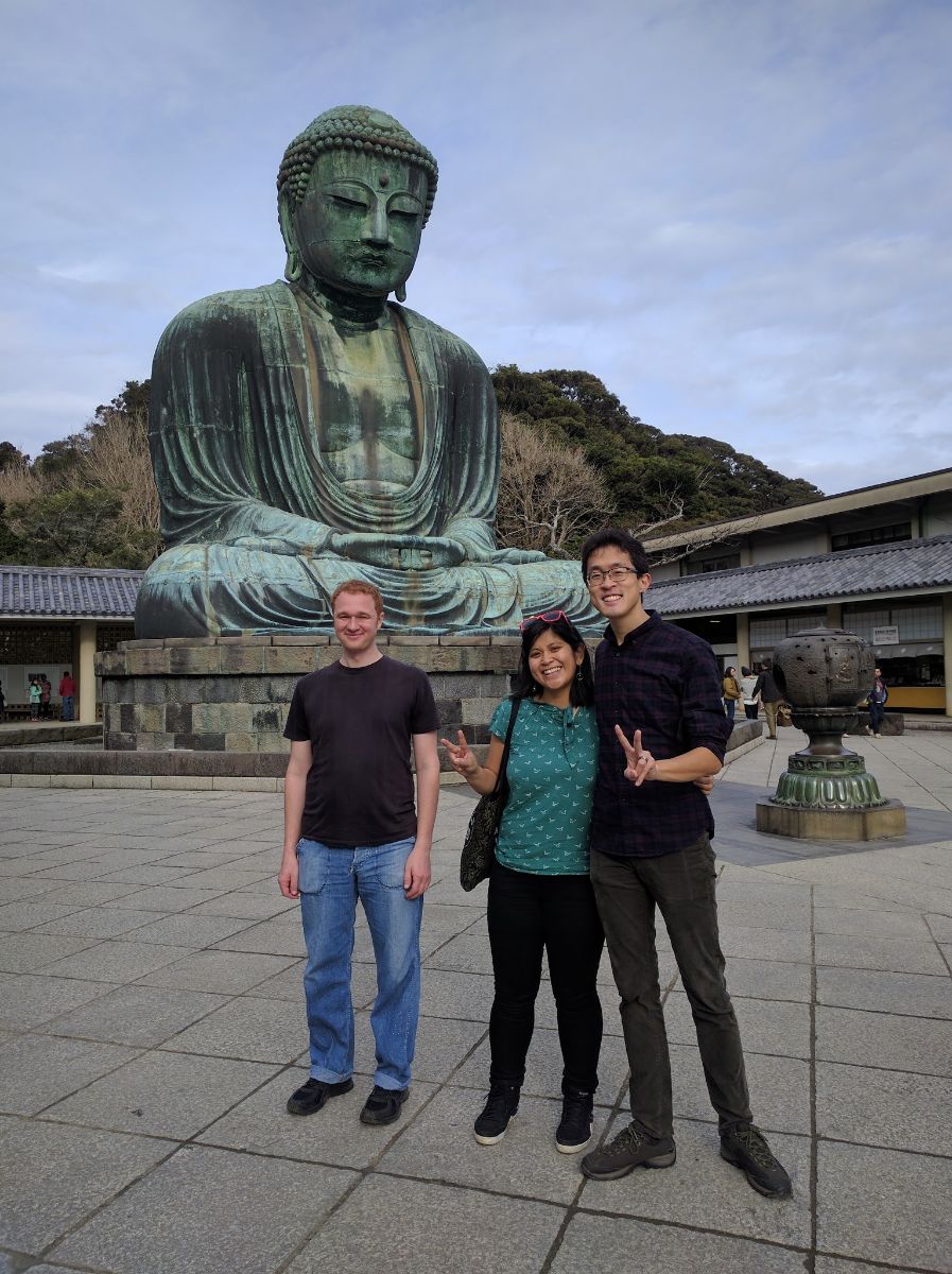 Me, Angeline, and Joshua in Front of the Daibutsu